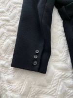 Long Black Wool Dress Coat