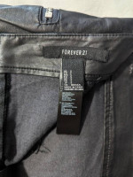 Forever 21 Black Pleather Leather-Like Mini Skirt Women's Size Small