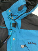 Women's LL Bean Winter Blue and Black Jacket Reg Medium