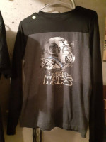 Vintage STAR WARS Kids XL Long Sleeved T-Shirt w/Death Star