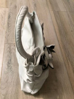 Very Elegant Renato Angi Venezia White Leather Shoulder Bag Handbag It
