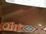 Native American Mens Leather Belt Size 38