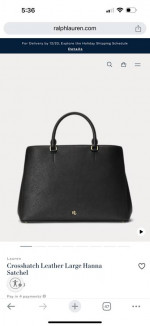 New Ralph Lauren Black Bag with Protective Wrapping Included