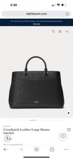 New Ralph Lauren Black Bag with Protective Wrapping Included
