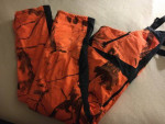 Winter insulated blaze orange camo sz XL mens hunting / ski bibs