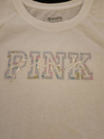 Girls' PINK All White T Shirt