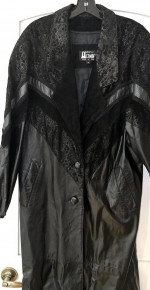 Leather and Suede Ladies Full Length Jacket/ Coat.  Size Medium. Beautiful Detai