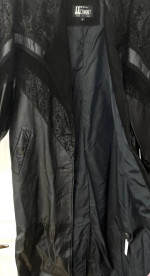 Leather and Suede Ladies Full Length Jacket/ Coat.  Size Medium. Beautiful Detai