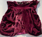 Antique Silk Velvet Skirt/Wine Color