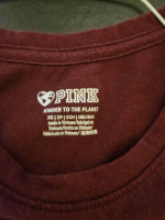 Girls' PINK all Burgundy T shirt