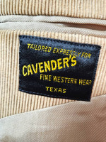 Cavender's Men's Tan Western Corduroy Sport Coat Jacket