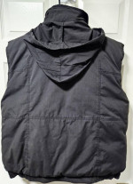 Hugo Valentino Men's Black Zip Lined Insulated Poly Cotton Vest XL