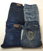 4 boxes of CLEAN JEANS, Tops, undamaged and clean clothing BULK LOT