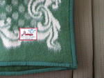 New Swan Vintage Wool Reversible Blanket Size approx. 57” x 80”