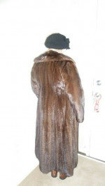 Emilio Gucci Deep Rich Brown Full Length Belted Genuine Mink Fur Coat