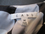 CAbi Champagne Bubbles Black/White Sleeveless Tunic Blouse MEDIUM