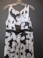 CAbi Champagne Bubbles Black/White Sleeveless Tunic Blouse MEDIUM