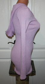 NEW! MICHAEL STARS Size SM/MED Mauve Pink Fitted Shimmer Shine Hoodie