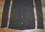 NWT! Gray SIZE SMALL Chunky Mixed Cable Knit Cardigan Tunic Sweater
