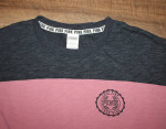 Victoria's Secret PINK Sz SM Pink & Black Relaxed Fit Logo Sweatshirt