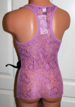 NWT! MODA INTER. by Victoria's Secret SZ. XS Low V-Neck Lace Back Tank