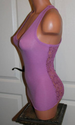 NWT! MODA INTER. by Victoria's Secret SZ. XS Low V-Neck Lace Back Tank