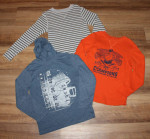 3 NEW Little Boy SIZE 5/6 Thermal Tops & Graphic Print Hoodie