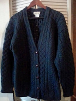 Women's L.L. BEAN Aran Knit Cardigan (EUC)