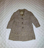 VINTAGE 1950’s BOYS CLOTHING BROWN & TAN TWEED COAT JACKET