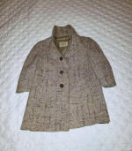 VINTAGE 1950’s BOYS CLOTHING BROWN & TAN TWEED COAT JACKET