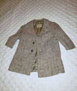 VINTAGE 1950’s BOYS CLOTHING BROWN & TAN TWEED COAT JACKET