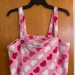 Womens L / XL Bath Towel Shower Wrap Cover Up ♦ HEARTS - Dorm Camping