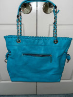 aqua shoulder bag