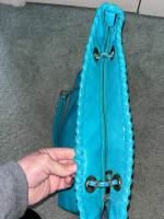 aqua shoulder bag