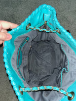 aqua shoulder bag