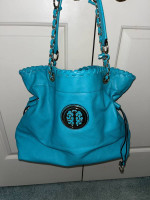 aqua shoulder bag