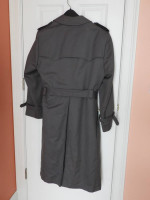 Sz. 40R Vintage Christian Dior Monsieur Men's Grey Trench Coat w/ Lini