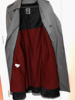Sz. 40R Vintage Christian Dior Monsieur Men's Grey Trench Coat w/ Lini