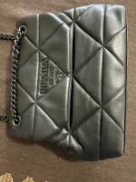 Prada Knock Off Monochrome Chain Spectrum Crossbody Quilted Leather Shoulder Bag
