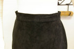 Black Suede Leather Skirt - Size 9/10
