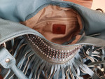 Vieta Fringe Blue Shoulder Purse VIETA Fashion