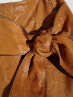 KOOBA Caitlin Blonde Tan Brown Leather Shoulder Bag Purse w Bow & tags
