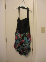 Arden B halter party dress black & turquoise size 10