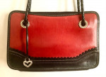 🎁👜 VTG Brighton Women’s Shoulder/Satchel Red & Black Zipped Bag