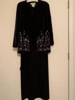 Ronni Nicole 2-Piece Long Black Sleeveless Dress w/Jacket SZ 12