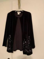 Ronni Nicole 2-Piece Long Black Sleeveless Dress w/Jacket SZ 12