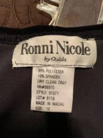 Ronni Nicole 2-Piece Long Black Sleeveless Dress w/Jacket SZ 12