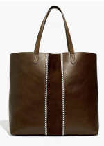 NWT! Madewell Large Transport Tote: Leather with Suede Inset Edition