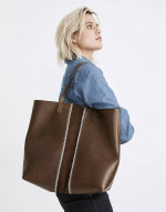 NWT! Madewell Large Transport Tote: Leather with Suede Inset Edition