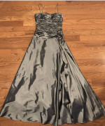 JS COLLECTIONS Long Gray Dress Formal Evening Ball Gown, 8